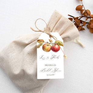 Appley ever after apple fall bridal shower favour gift tags