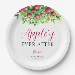 Appley Ever After Apple Fall Bridal Shower Paper Plate