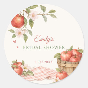 Appley EVER AFTER Bridal Shower Classic Round Sticker