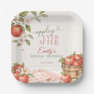 Appley EVER AFTER Bridal Shower Paper Plate