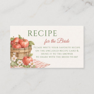 Appley EVER AFTER Bridal Shower Recipe Request Enclosure Card