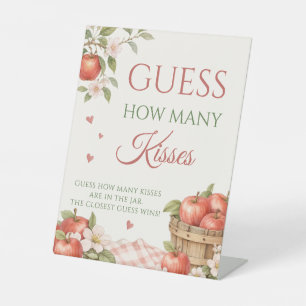 Appley EVER AFTER Guess How Many Kisses Pedestal Sign