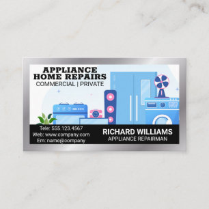 Appliance and Electronic Repairs Business Card