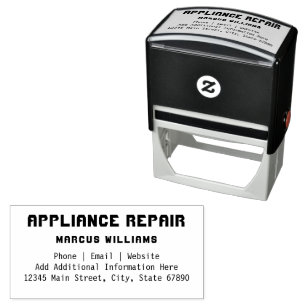 Appliance Repair Business Information Custom Self-inking Stamp