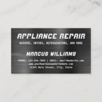 Appliance Repair Dark Grey Faux Metallic Steel