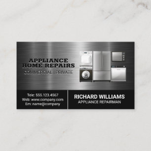 Appliance Repair Fixing Services Business Card