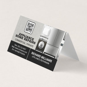 Appliance Repair Home Services   QR Code Business Card