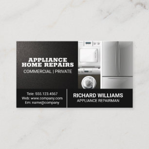 Appliance   Repair House Services Business Card
