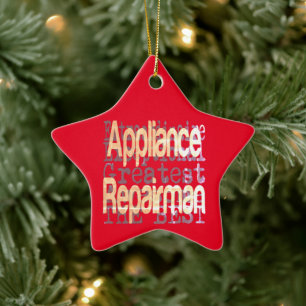 Appliance Repairman Extraordinaire Ceramic Tree Decoration