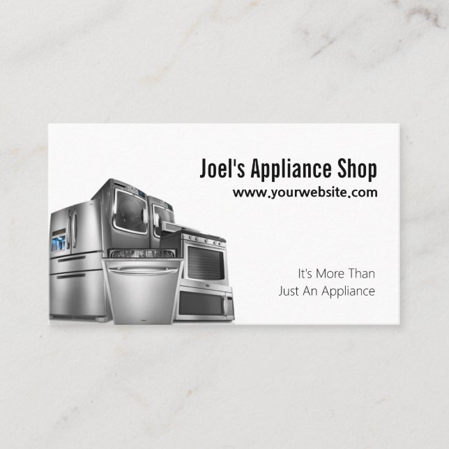 Appliance Shop, Installation, Repair Business Card (Front)
