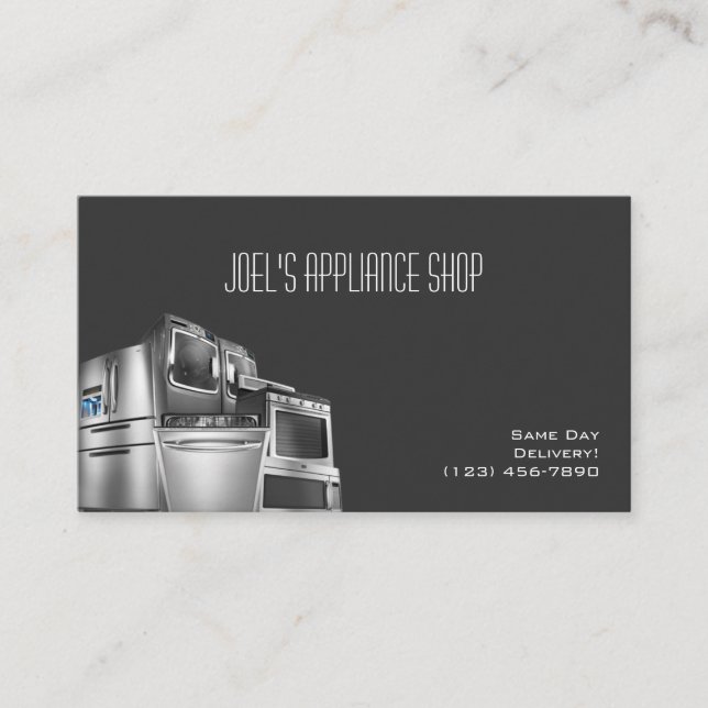 Appliance Shop, Installation, Repair Business Card (Front)