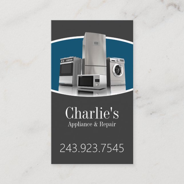 Appliances Repair Services  Business Card (Front)
