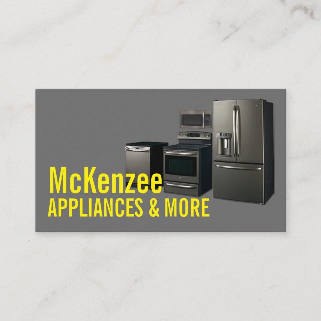 Appliances Sales Installation Repair Business Card (Front)
