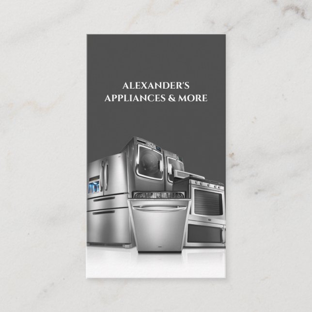 Appliances Sales Installation Repair Business Card (Front)