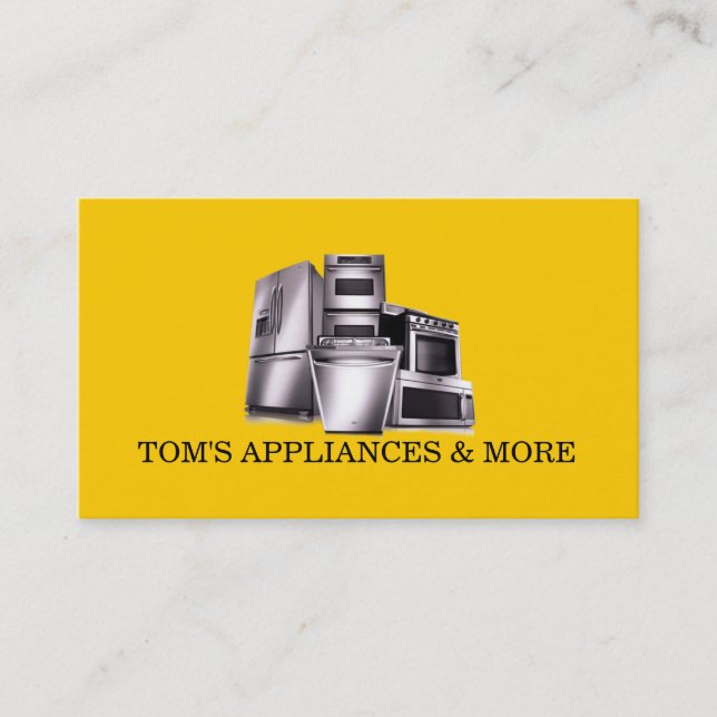 Appliances Sales Installation Repair Business Card (Front)