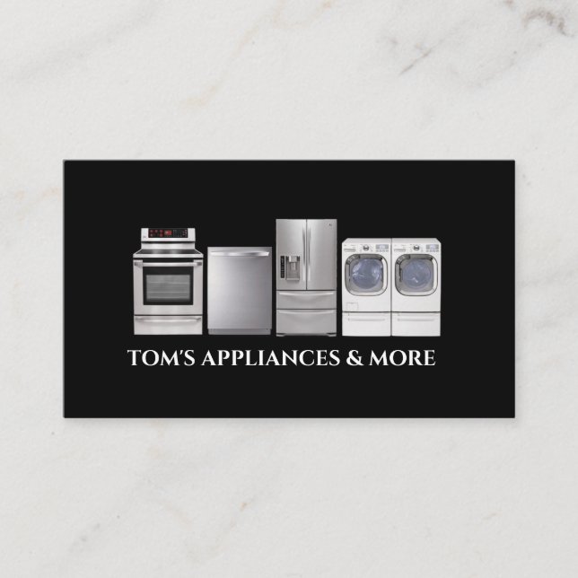 Appliances Sales Installation Repair Business Card (Front)