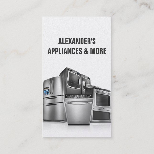 Appliances Sales Installation Repair Business Card (Front)