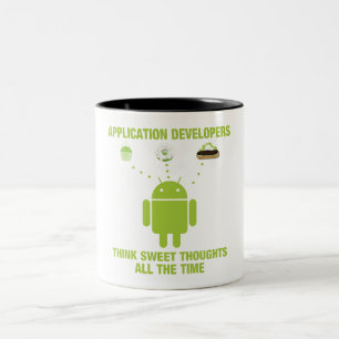 Application Developers Think Sweet Thoughts All Two-Tone Coffee Mug