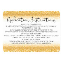 Application Instructions Card