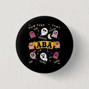 Applied Behavior Analysis ABA Halloween Spooky Cut 3 Cm Round Badge