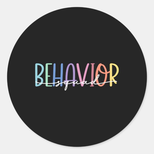 Applied Behaviour Squad Analysis Aba Squad Behavio Classic Round Sticker (Front)