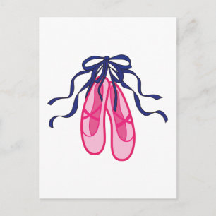 Appliqué Ballet Slippers Postcard