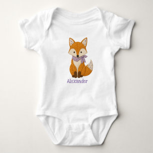 Applique Foxy Baby Bodysuit
