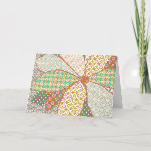 Applique pointsetta holiday card