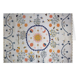 Applique quilt with Sun, Moon, Stars