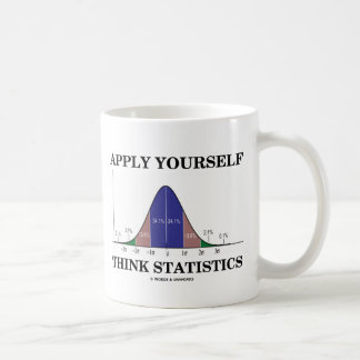 Apply Yourself Think Statistics (Bell Curve) Coffee Mug