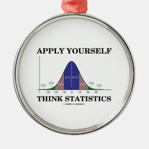 Apply Yourself Think Statistics (Bell Curve Metal Tree Decoration