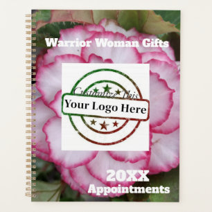 Appointment, Begonia Flower Photo Customise logo Planner