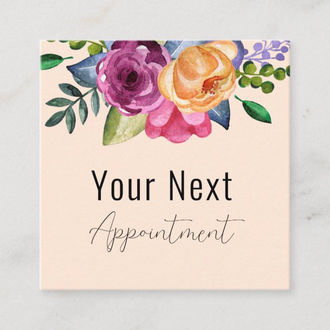 Appointment Beige Floral Salon Dermatologist (Front)