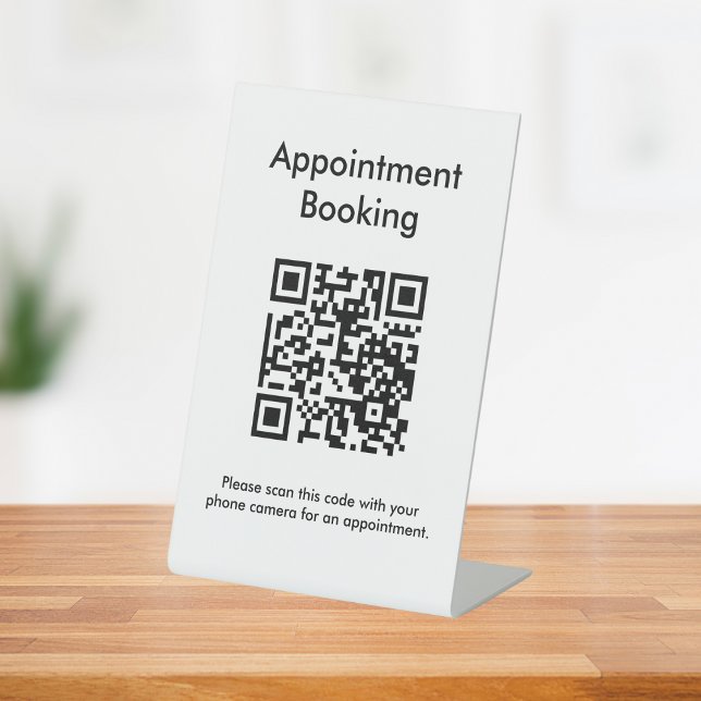 Appointment Booking QR Code Pedestal Sign (Creator Uploaded)