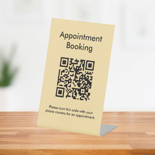 Appointment Booking QR Code Pedestal Sign
