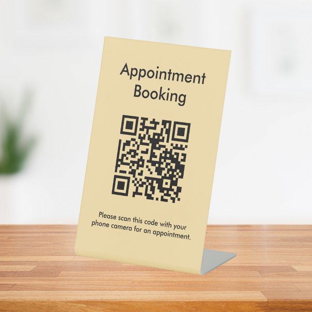 Appointment Booking QR Code Pedestal Sign (Creator Uploaded)