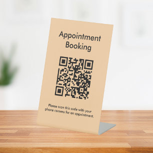 Appointment Booking QR Code Pedestal Sign