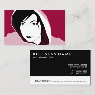 appointment card : cherry hooded stare
