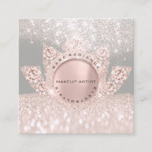 Appointment Card Electrolysis Rose Glitter Grey
