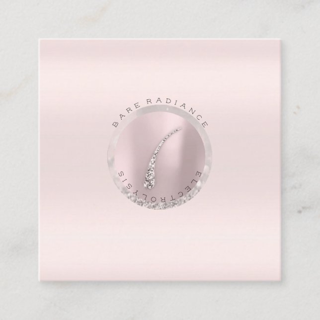 Appointment Card Electrolysis Rose Glitter Logo1 (Front)