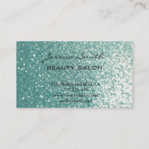 Appointment card elegant chic faux glittery