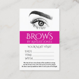 Appointment Card Eyebrows Eyelashes Salon