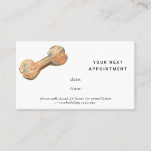 Appointment card groomer bone stamp