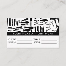 Appointment Card Hair Salon Barber Shop Stylist