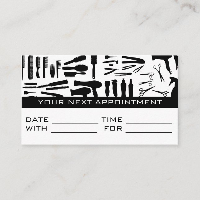 Appointment Card Hair Salon Barber Shop Stylist (Front)