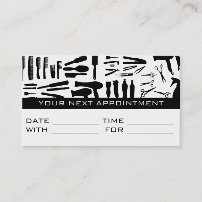 Appointment Card Hair Salon Barber Shop Stylist (Front)
