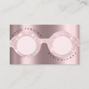 Appointment Card Optic Rose Glitter Metal Glasses