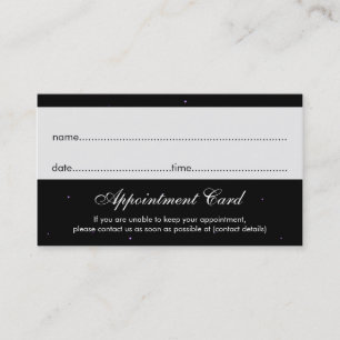 Appointment Card Purple Falling Stars