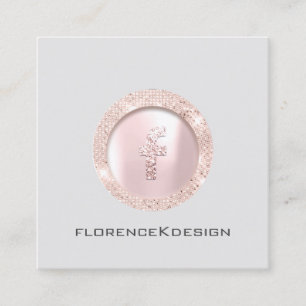 Appointment Card Rose Eyelashes Logo Social Square