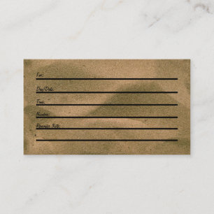 Appointment Card (sand)